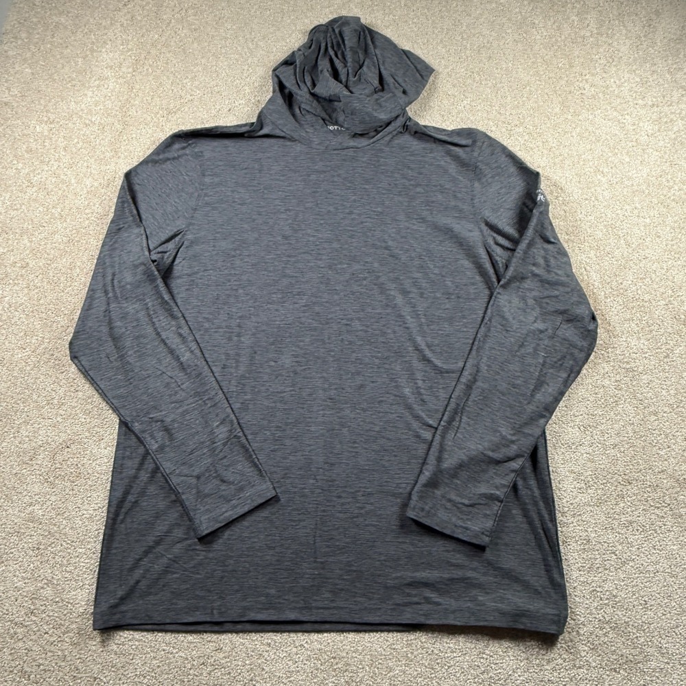Bearbottom Men's Charcoal Heather Gray Long‎ Sleeve Hoodie Athletic Shirt XL